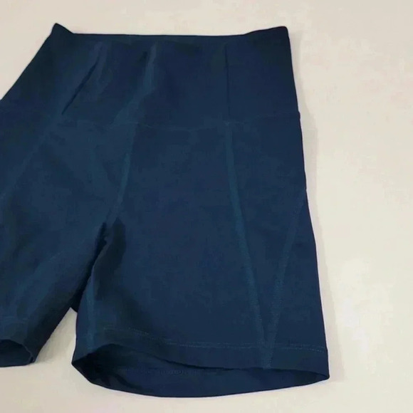 Girlfriend Collective High Rise Biker Shorts Navy Blue Size XS - Picture 4 of 6